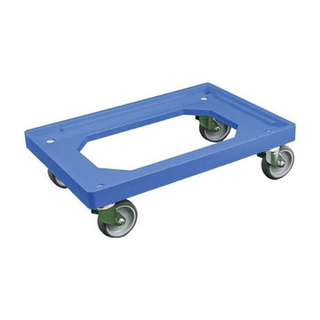 Transportframe - dolly voor kunststof kratten van 600 x 400 mm tot 240 kg Blauw
