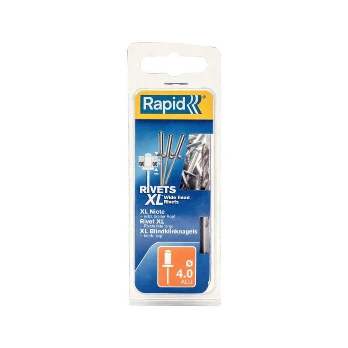 Blindklinknagels XL Ø 4 x 10 mm incl. Boor 50 st., Box