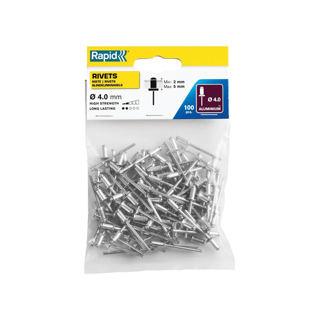 Blindklinknagels Standaard Ø 4 x 8 mm 100 st., Zak