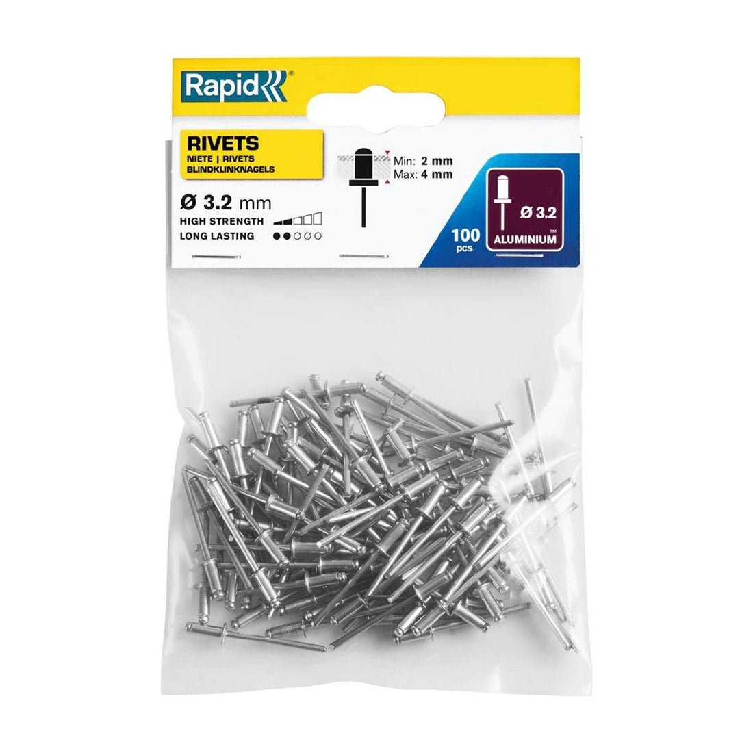 Blindklinknagels Standaard Ø 4,8 x 10 mm 100 st., Zak