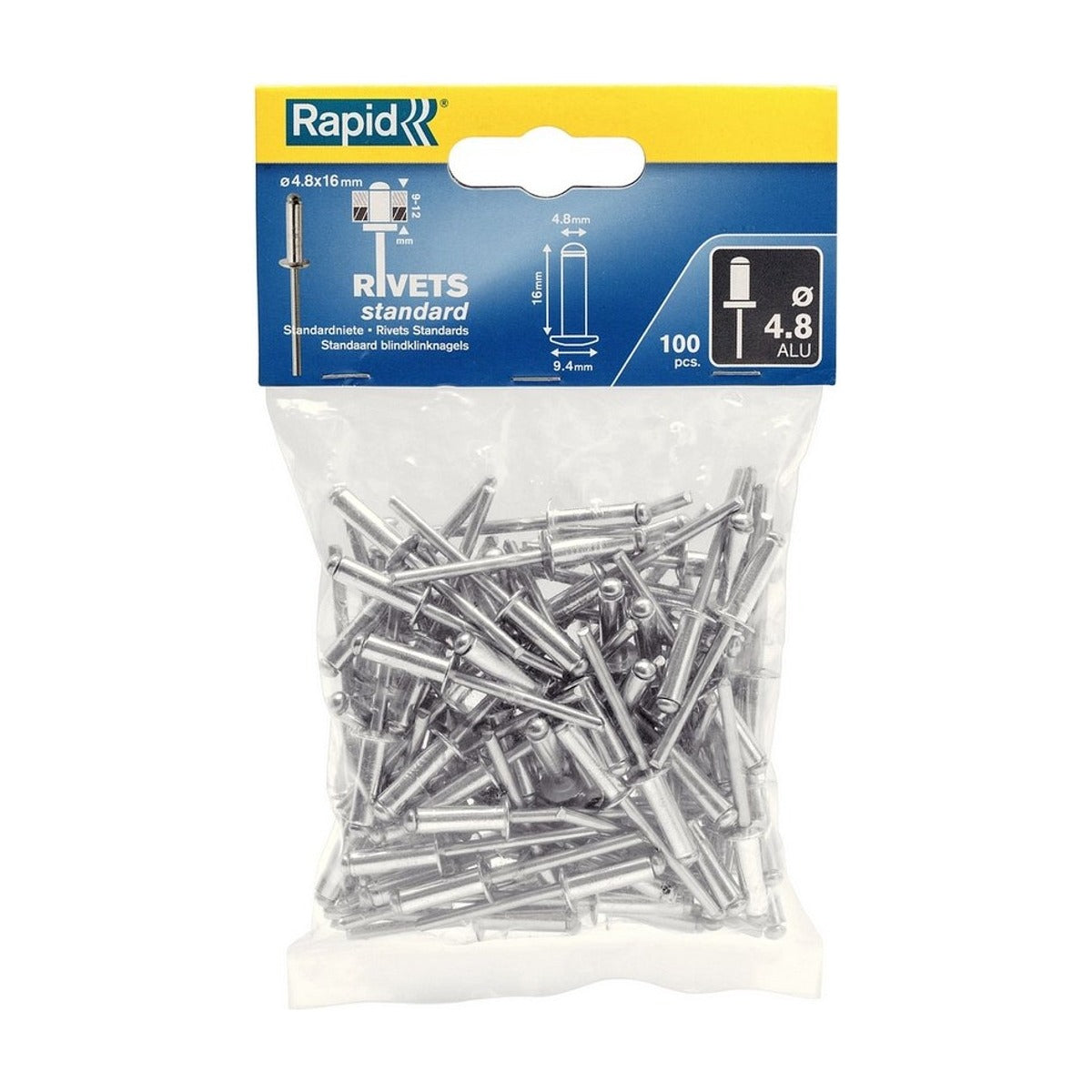 Blindklinknagels Standaard Ø 4,8 x 16 mm 100 st., Zak