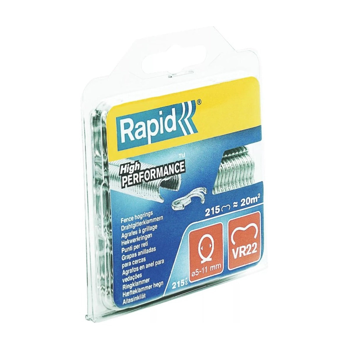 Hekwerk Hogringen VR22 215 st. gegalvaniseerd, Blister