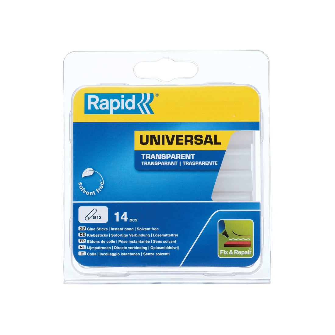 Lijmpatronen universeel transparant Ø 11 - 12 x 94 mm 14 St., Box