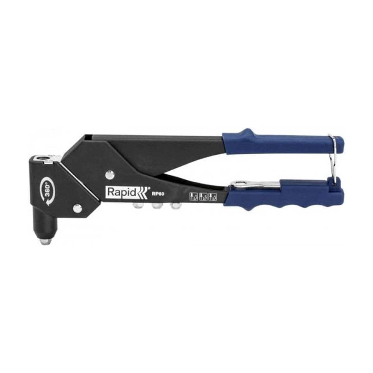 Blindklinknageltang RP60 Multi, Koffer incl. 150 blindklinknagels (50 st. 3,2x8mm + 50 st. 4,0x12mm + 50 st. 4,8x14mm) en 3 boren