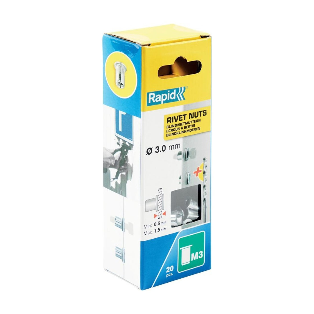 Blindklinkmoeren M5 incl. Boor 20 st., Box