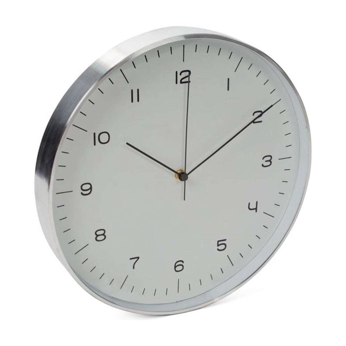 Aluminium wandklok - radiografisch gestuurd- Ø 30 cm
