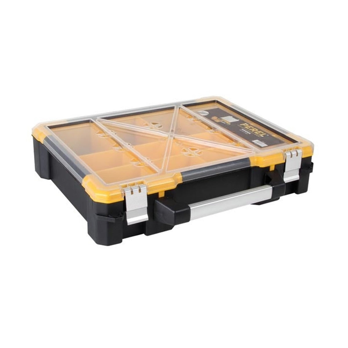 PLASTIC OPBERGKOFFER MET VERWIJDERBARE BAKJES - 490 x 420 x 115 mm