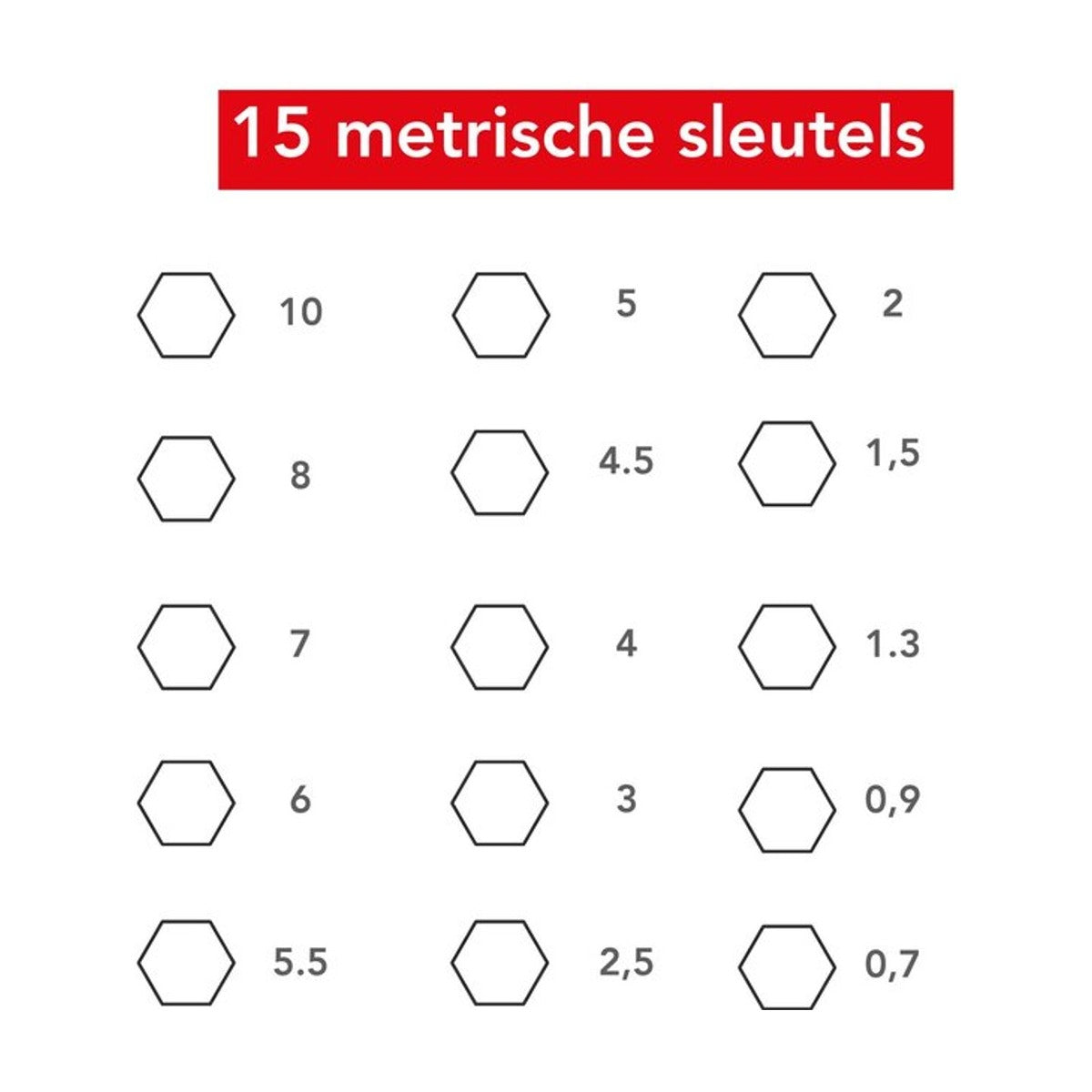 SAE-M INBUSSLEUTELSET - 30-DELIG