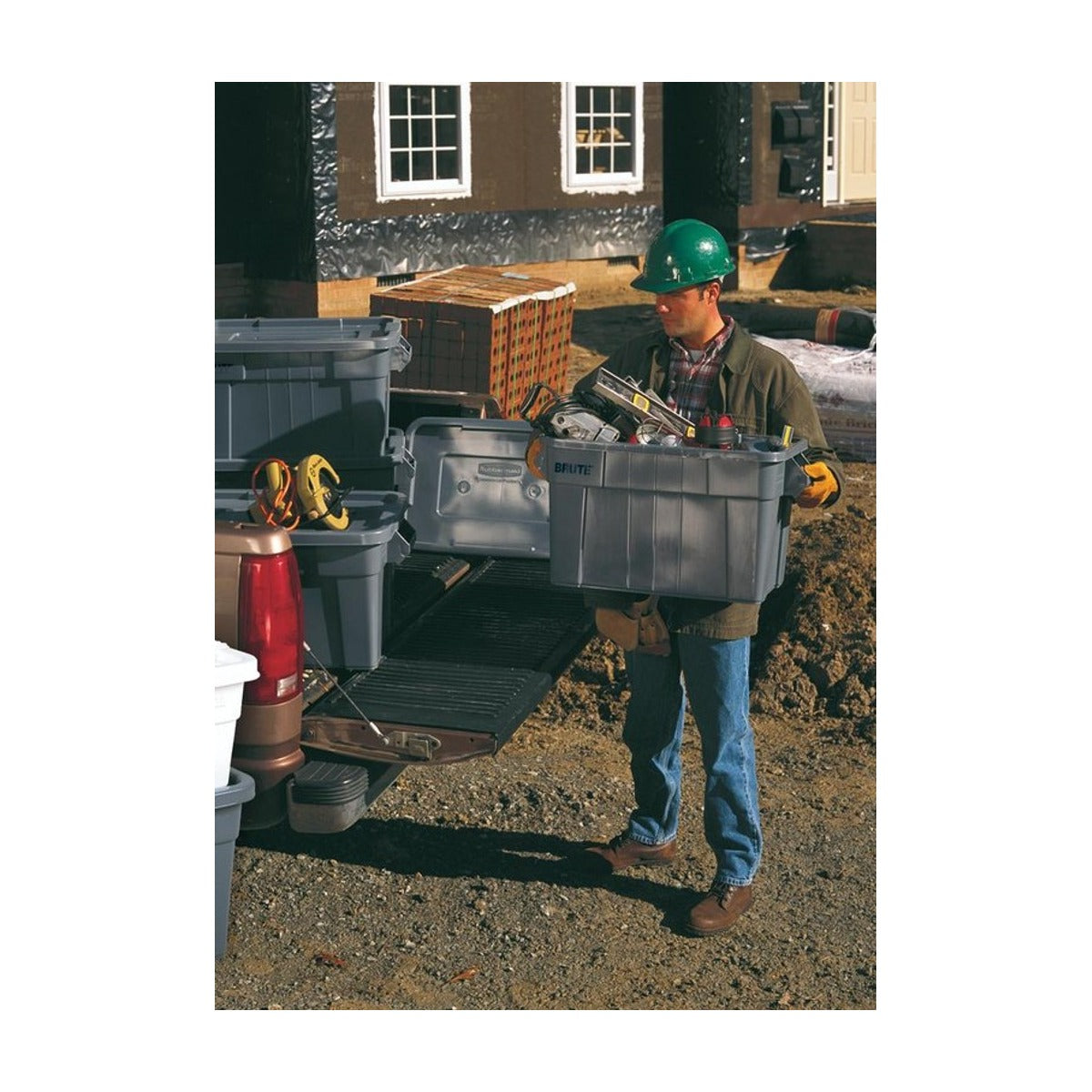 Rubbermaid Brute opbergbox 53L grijs met deksel