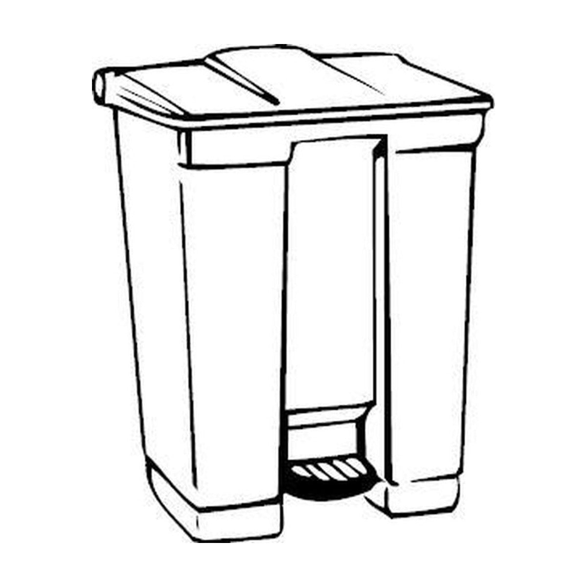 Rubbermaid Step On Container - 45 l - Wit