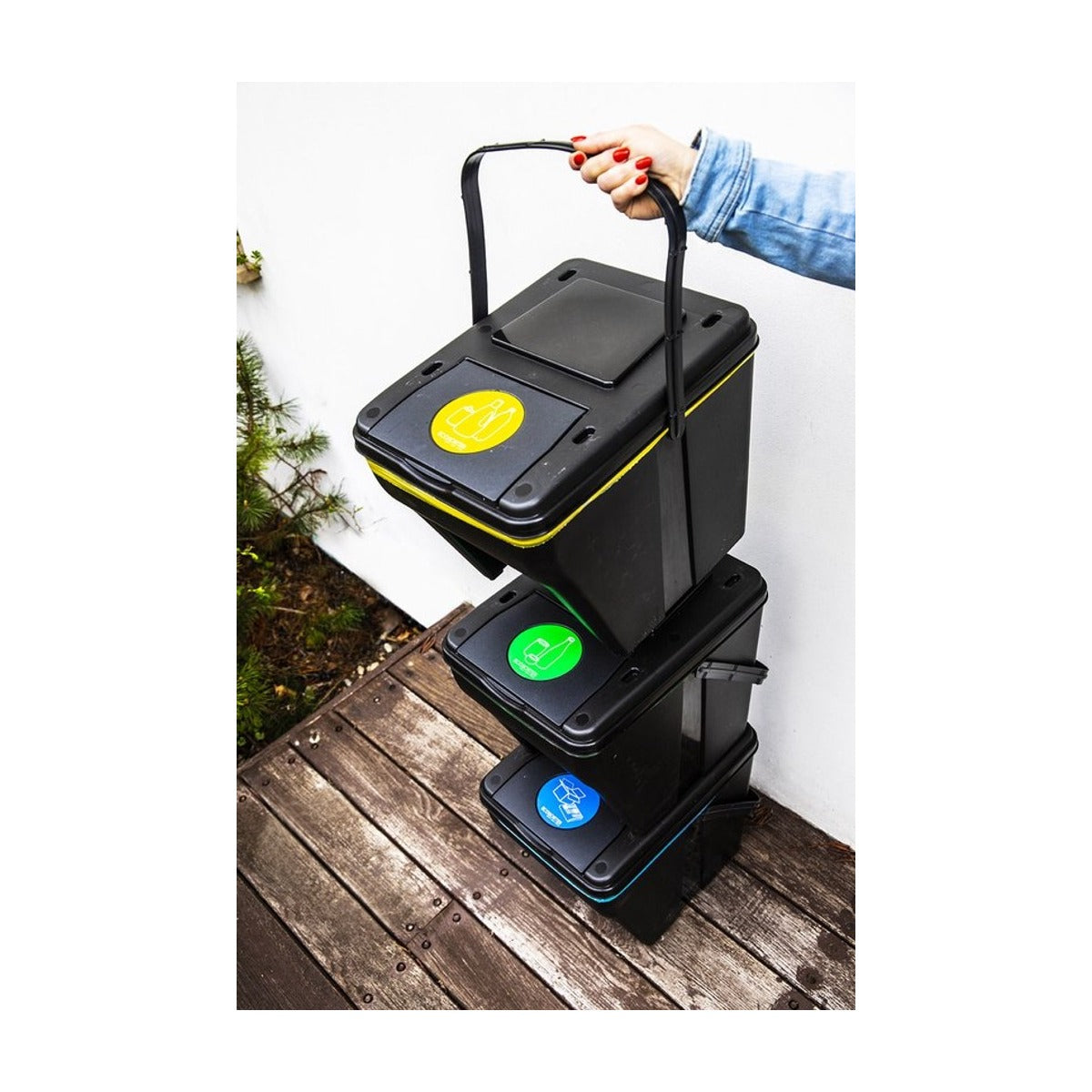 ECO sorter afvalscheiding set - set van 4 stuks van 25 liter