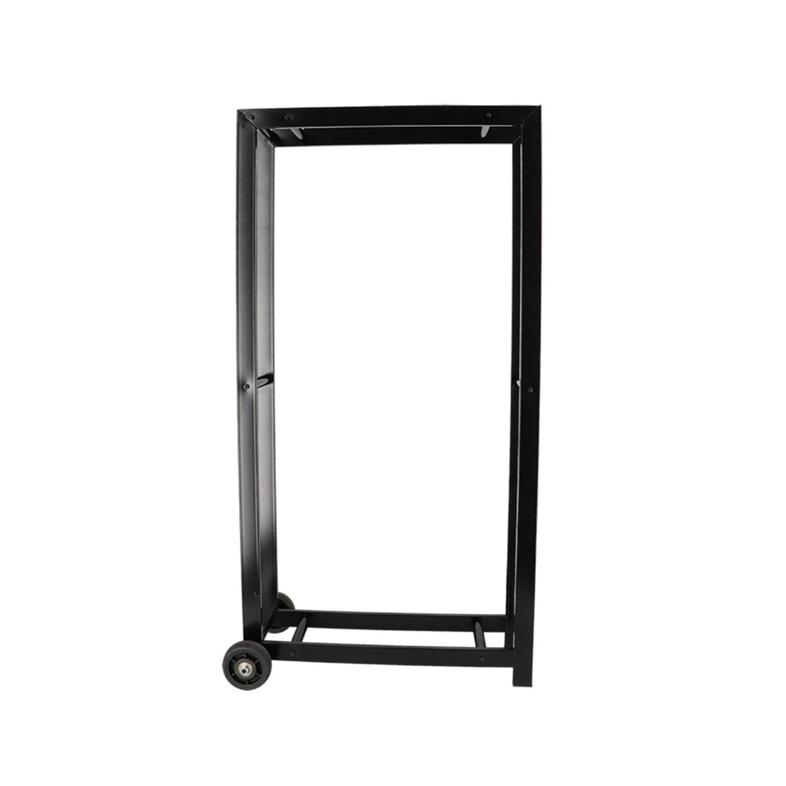 Esschert design Houtopslag met wielen L Staal Zwart