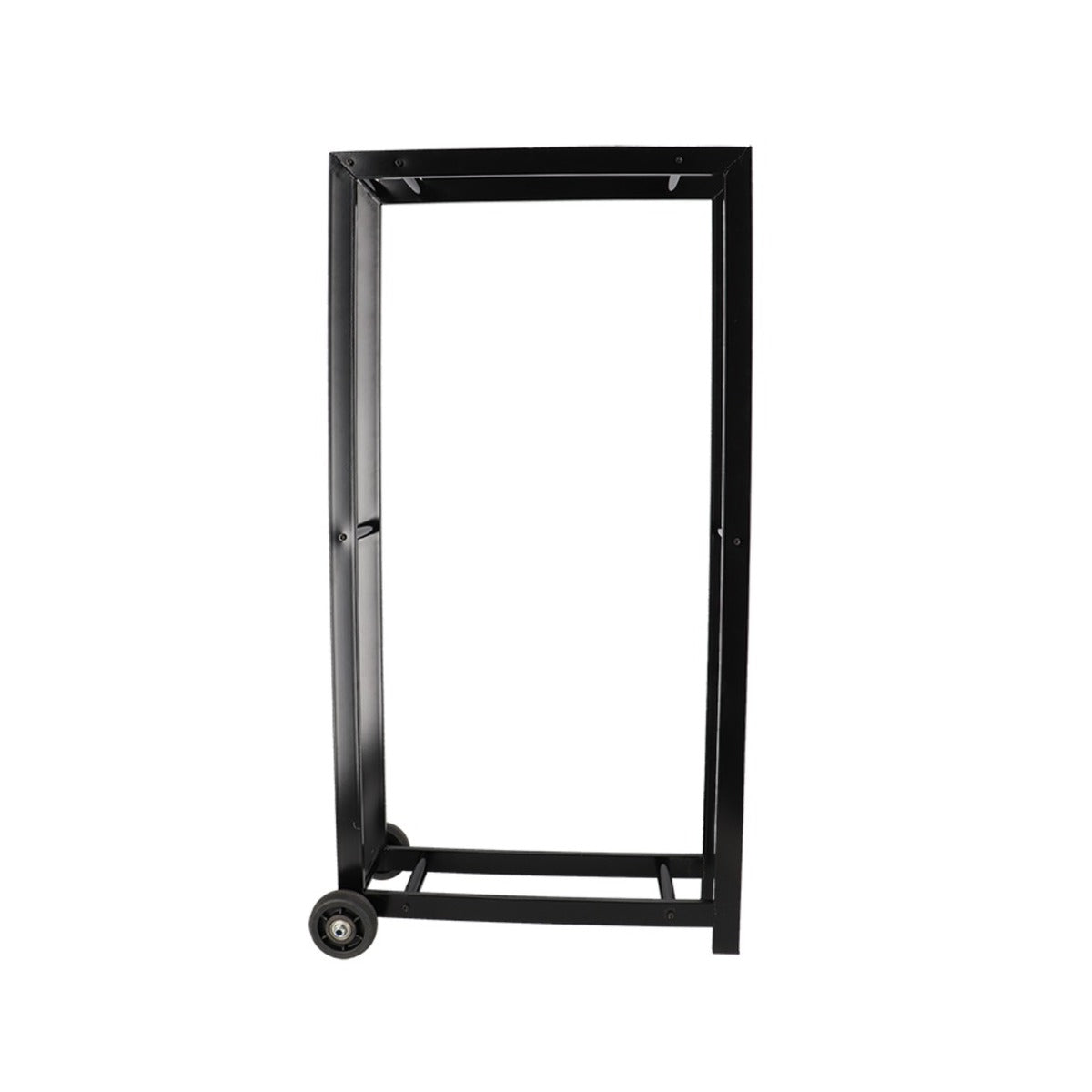 Esschert design Houtopslag met wielen L Staal Zwart