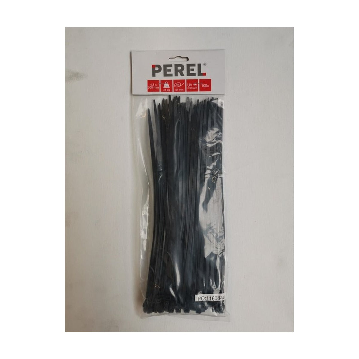 Perel Kabelbinders 300 x 4,8 mm - 100 stuks - Extra Sterk - Tierips - Tiewraps - zwart