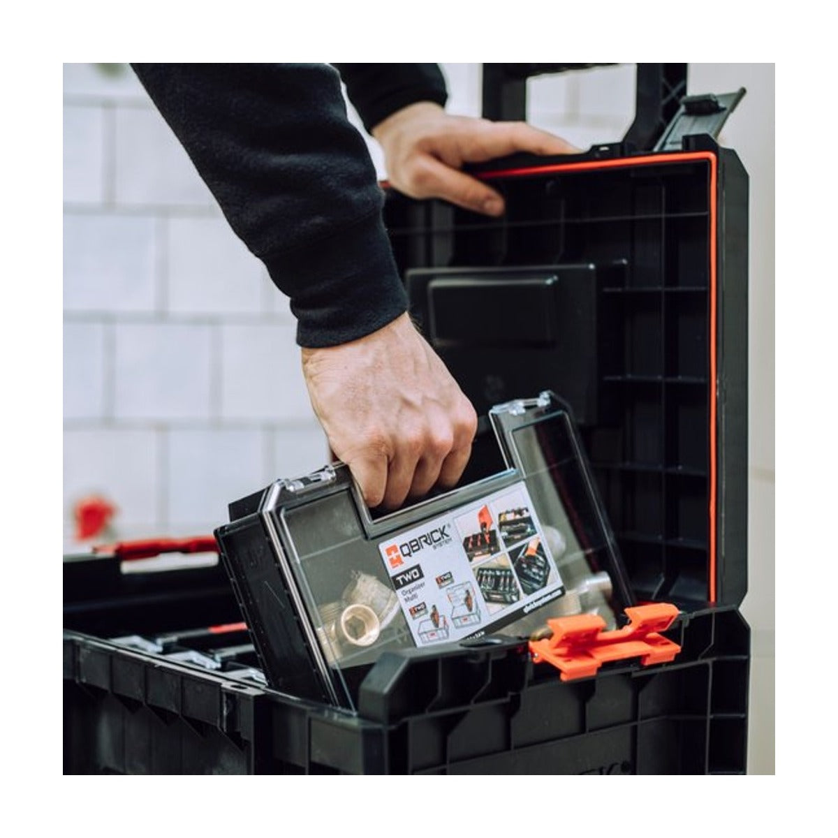 QBRICK SYSTEM -  gereedschapskist met uitneembare organizers - SYSTEM PRO TOOLBOX - 5x TWO ORGANIZER MULTI