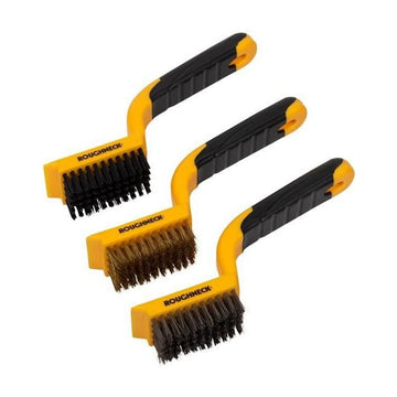 Roughneck Draadborstelset 3-delig (Nylon, RVS en Messing)