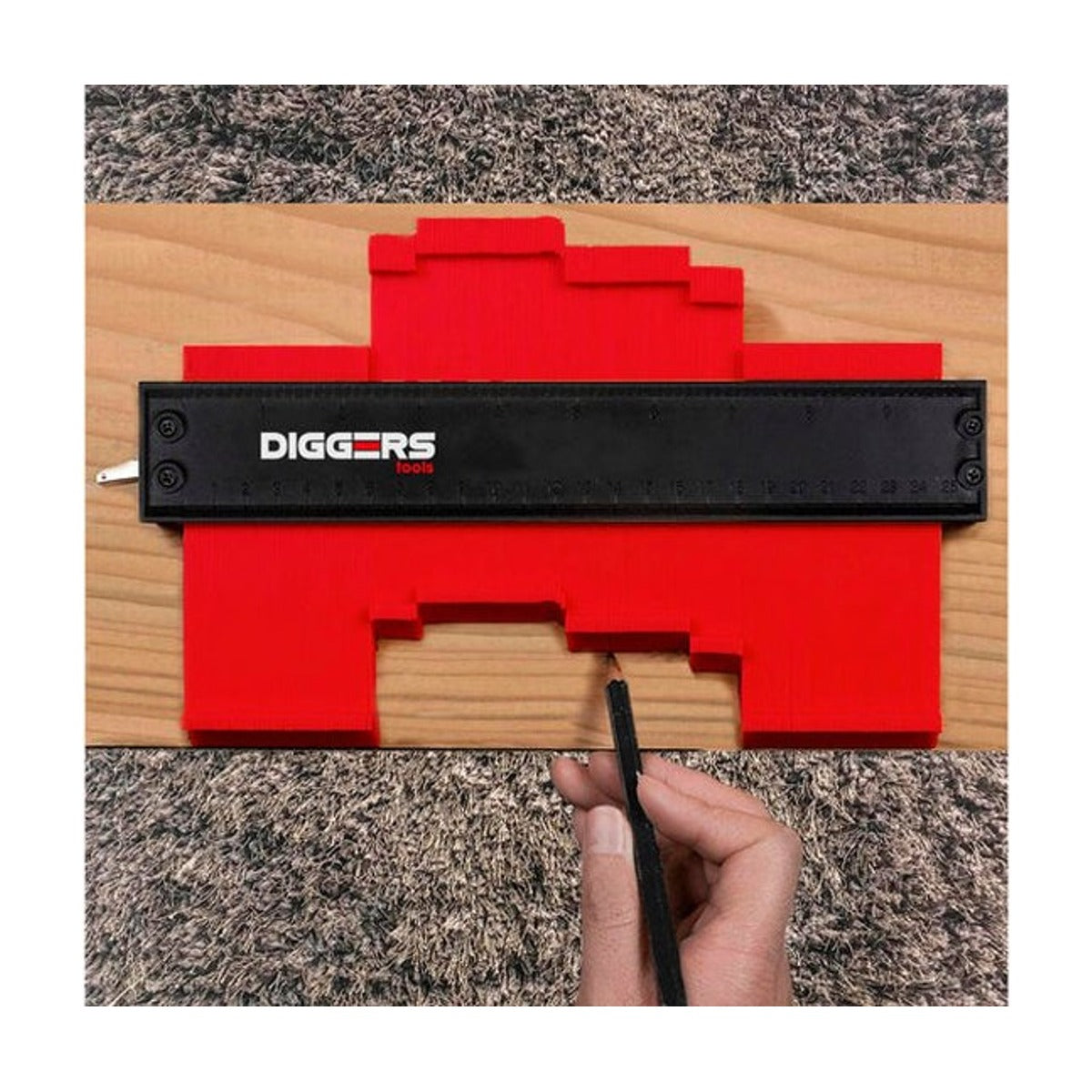 Diggers Aftekenhulp 12 cm - contourmal - Laminaathulp