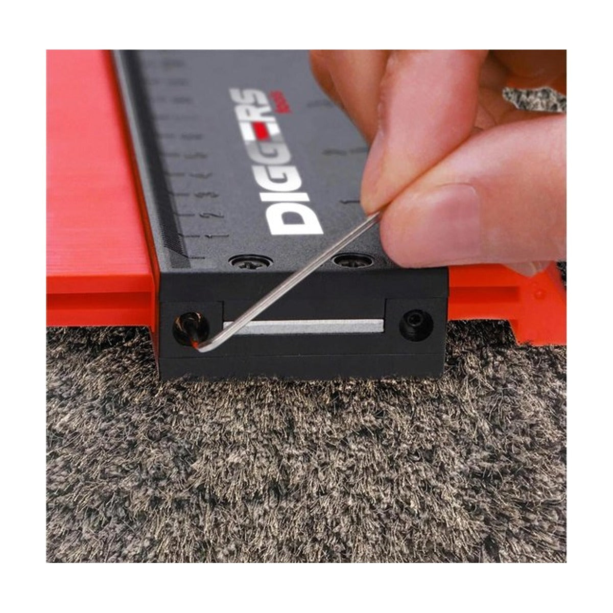 Diggers Aftekenhulp 25 cm met Metalen Lock en Basis