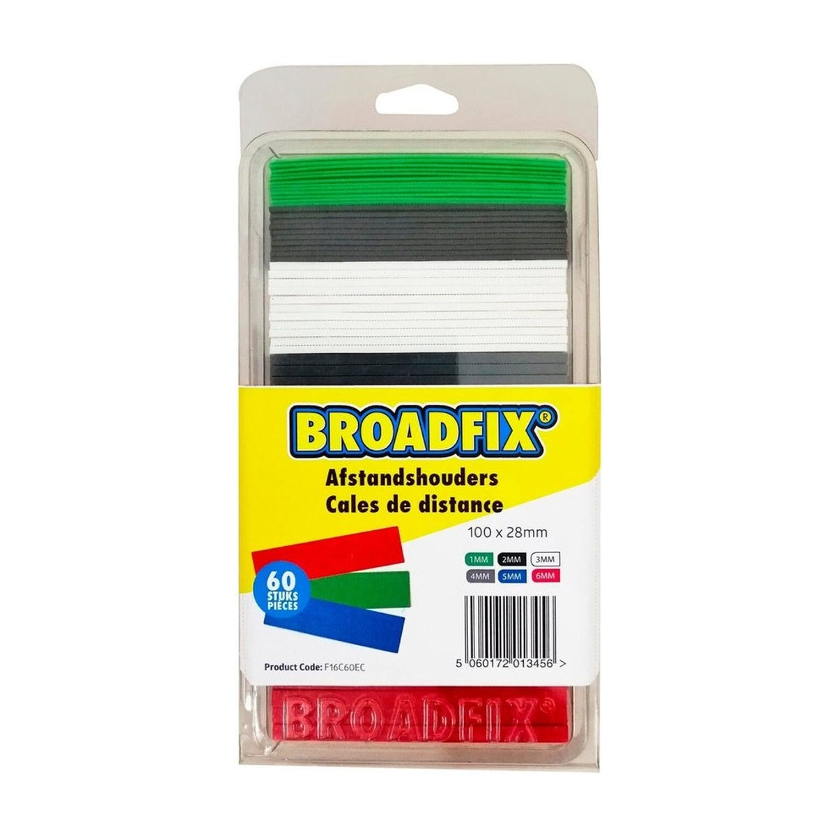 Broadfix afstandhouders 100x28 mm 1-6 mm plat 60 stuks