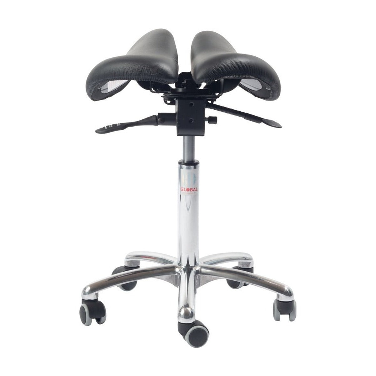 Global Stole Zadelkruk Echo Alu50 Ergonomic echt leer