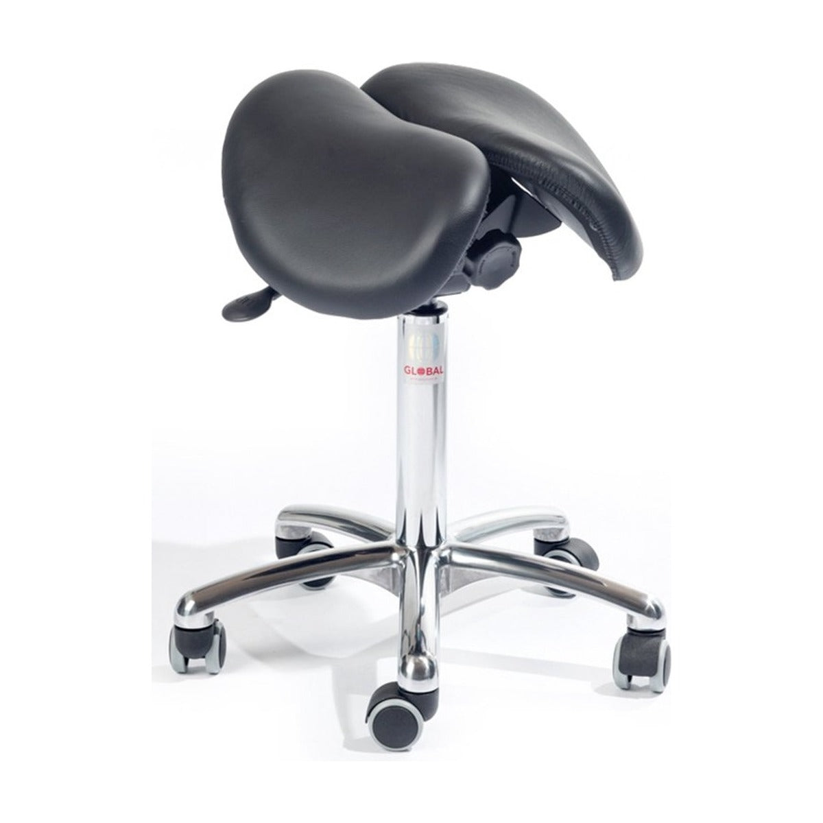 Global Stole Zadelkruk Echo Alu50 Ergonomic echt leer