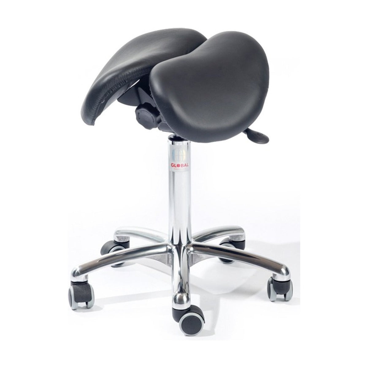 Global Stole Zadelkruk Echo Alu50 Ergonomic echt leer