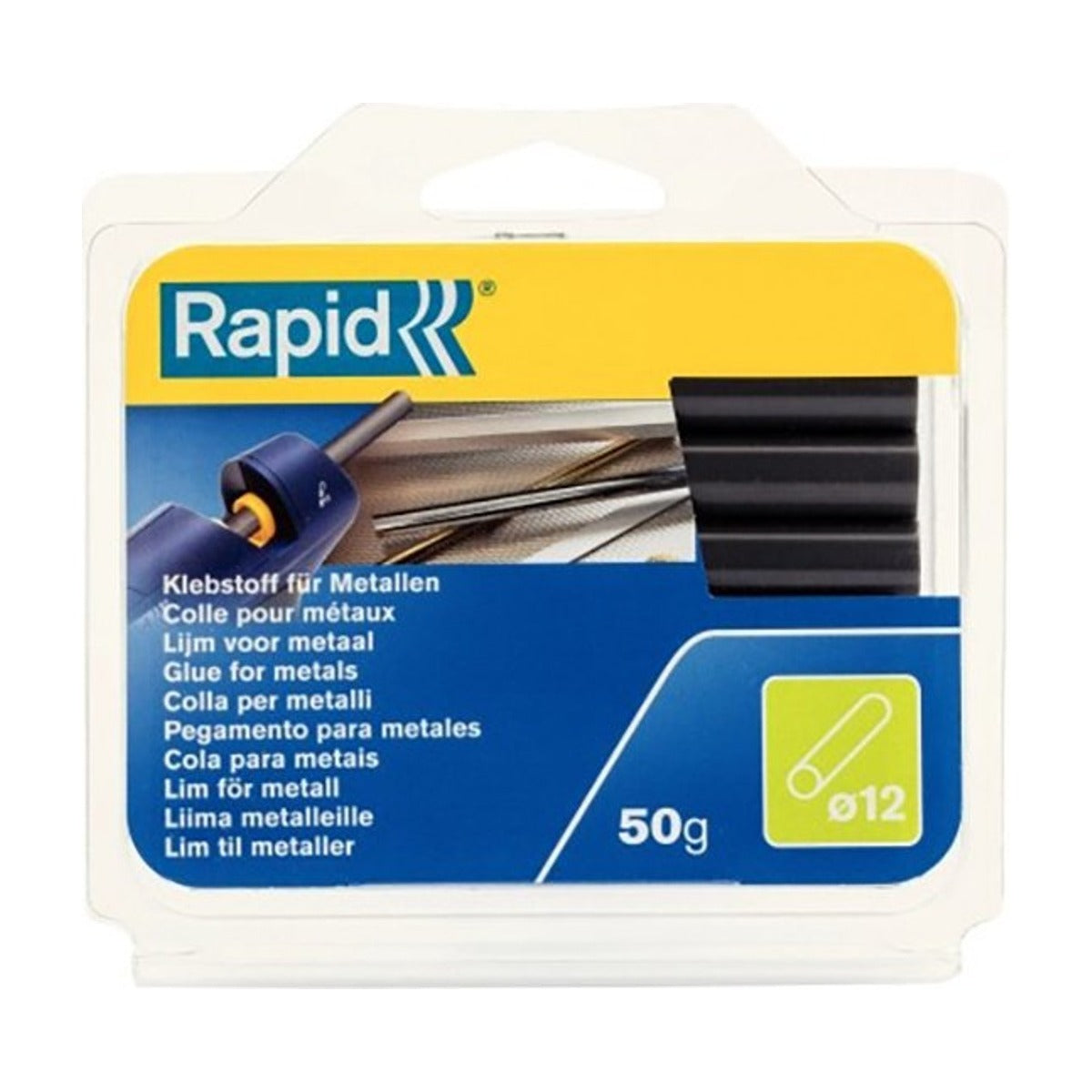 Rapid Lijmpatronen voor Metaal 50g Ø12x94mm