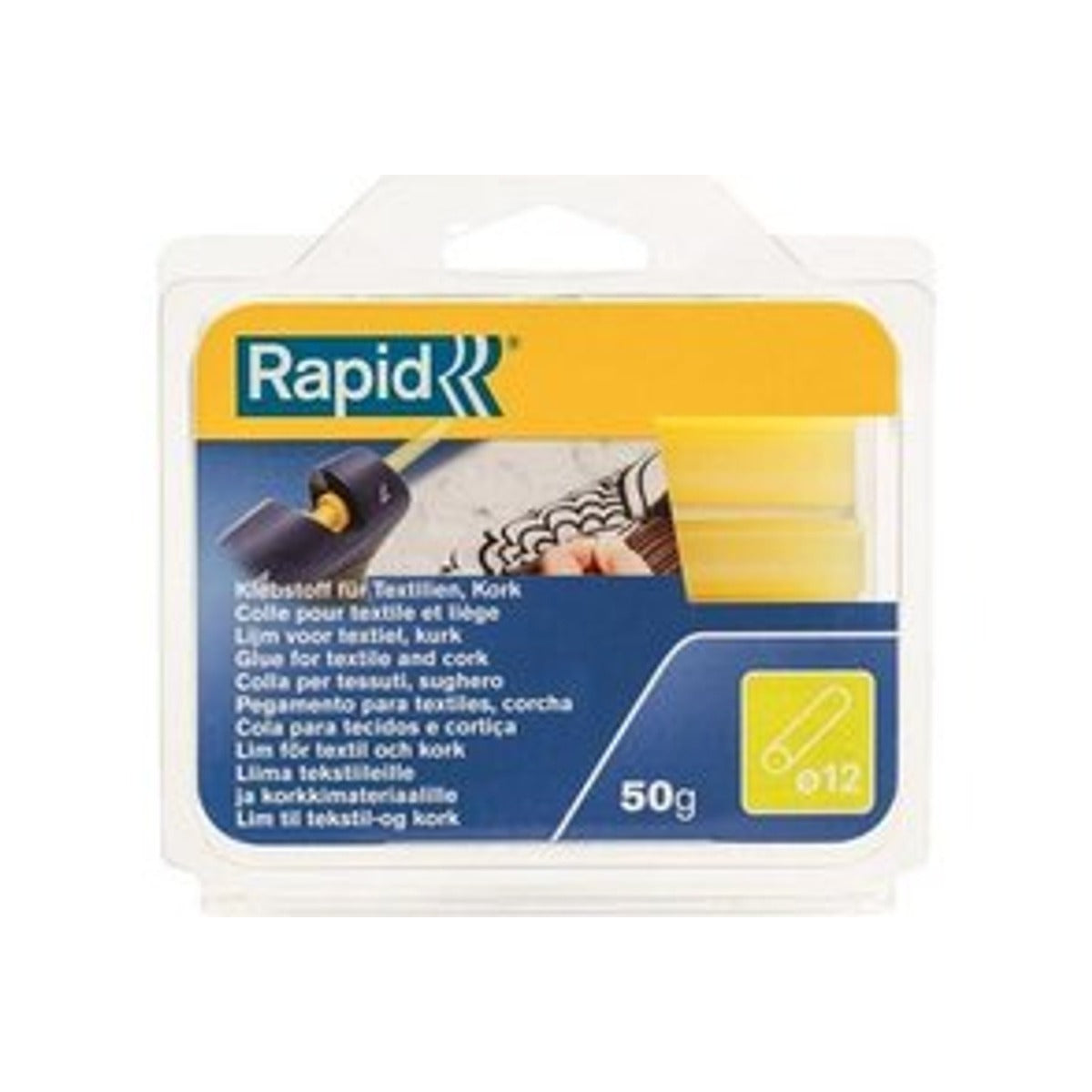 Rapid lijmstick voor textiel-kurk 94 x 12 mm 50G honingkleurig