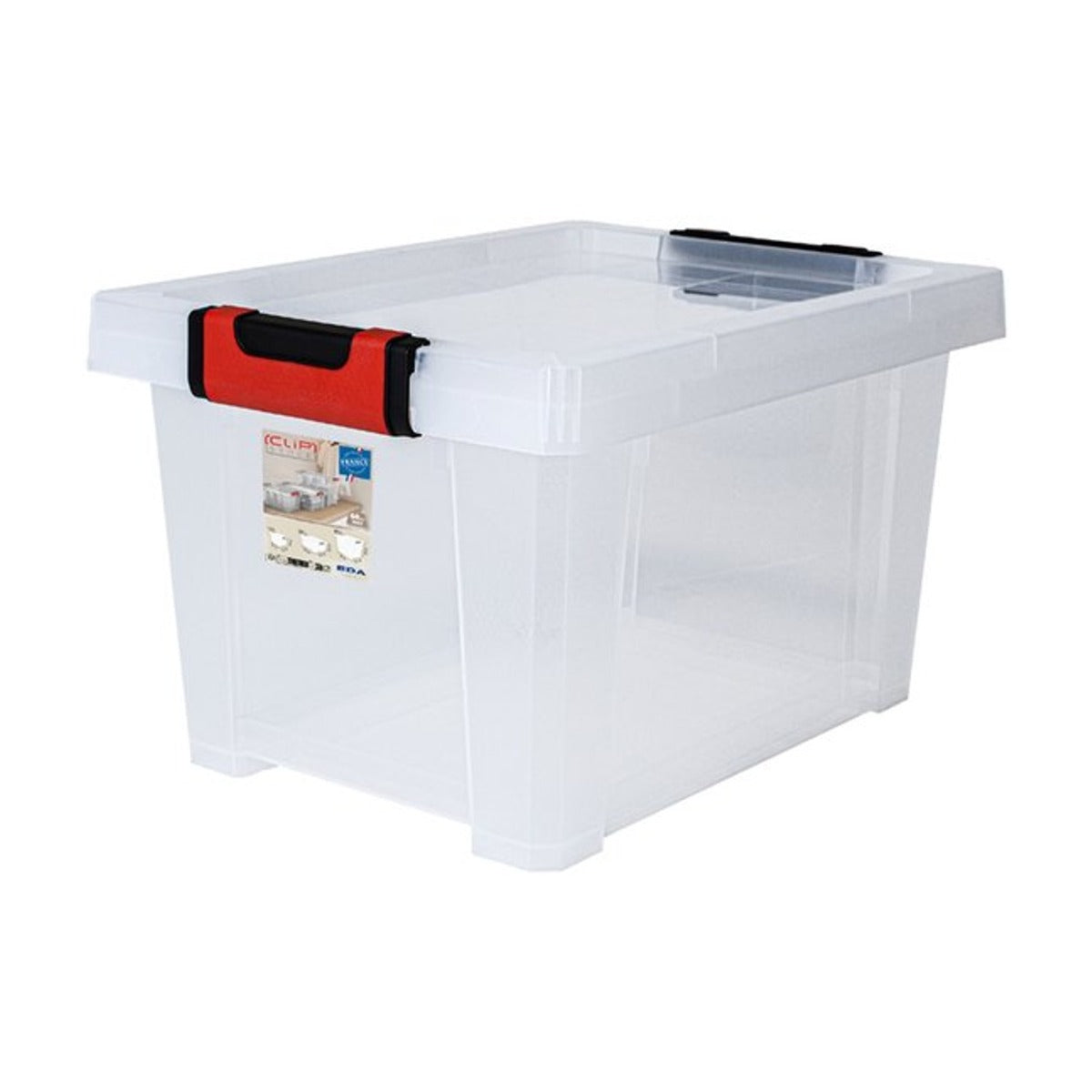 Power Tower CLIPSTOCK krat 30 L met deksel en clipsluiting