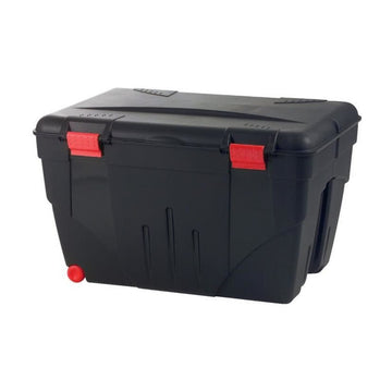 Power Tower TRAFIC BOX 110 L scharnierend deksel met clipsluiting. 2 wielen.