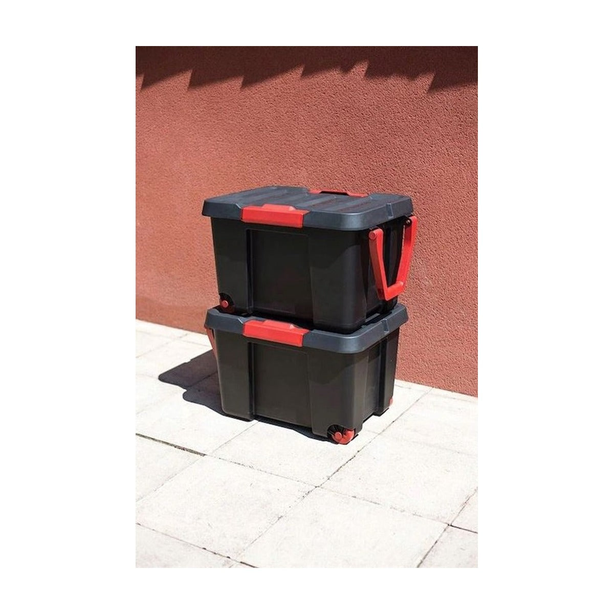 Power Tower STOCK'R 120 L krat verstevigd deksel, clipsluiting en wielen