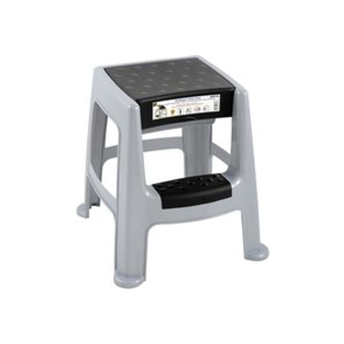 Power Tower krukje met 2 treden, opberggedeelte en anti-slip poten. EN14183