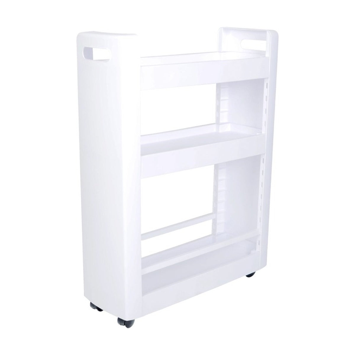 MOBILO verrijdbare side table, met 3 verstelbare planken - 360gr wielen past onder werkblad