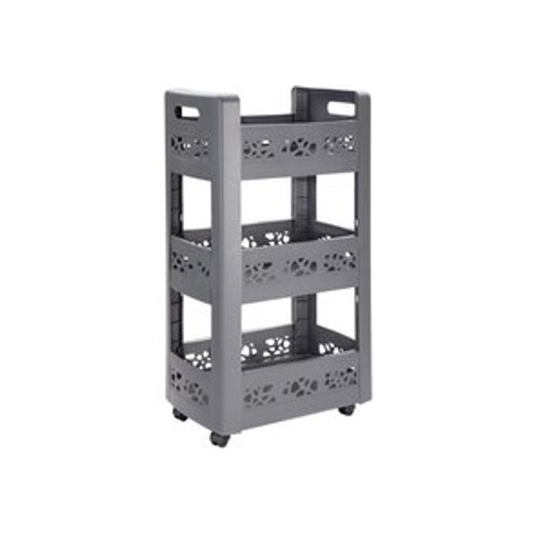 MOBILO trolley, met 3 planken 1 verstelbaar - 360gr wielen past onder werkblad