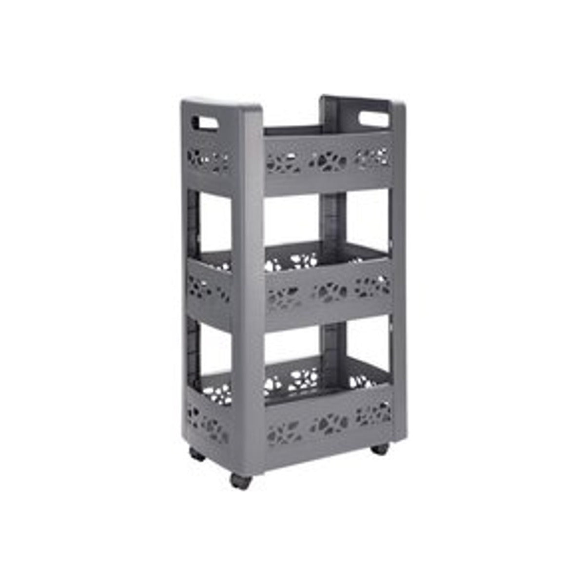 MOBILO trolley, met 3 planken 1 verstelbaar - 360gr wielen past onder werkblad