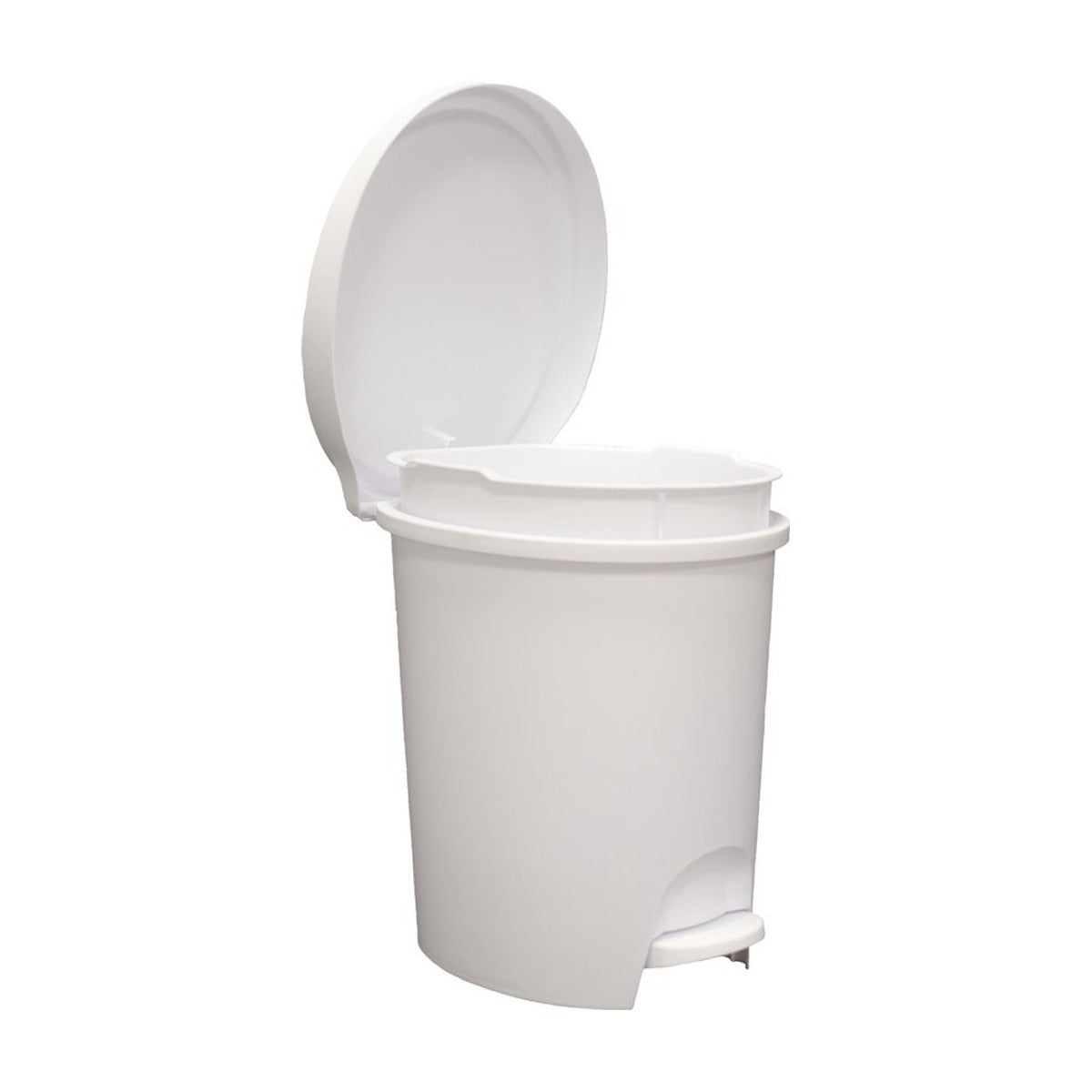 Power Tower Stepy bin pedaalemmer 6 liter met binnenemmer wit