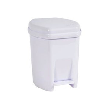 Power Tower pedaalemmer rechthoekig 6 liter met binnenemmer wit
