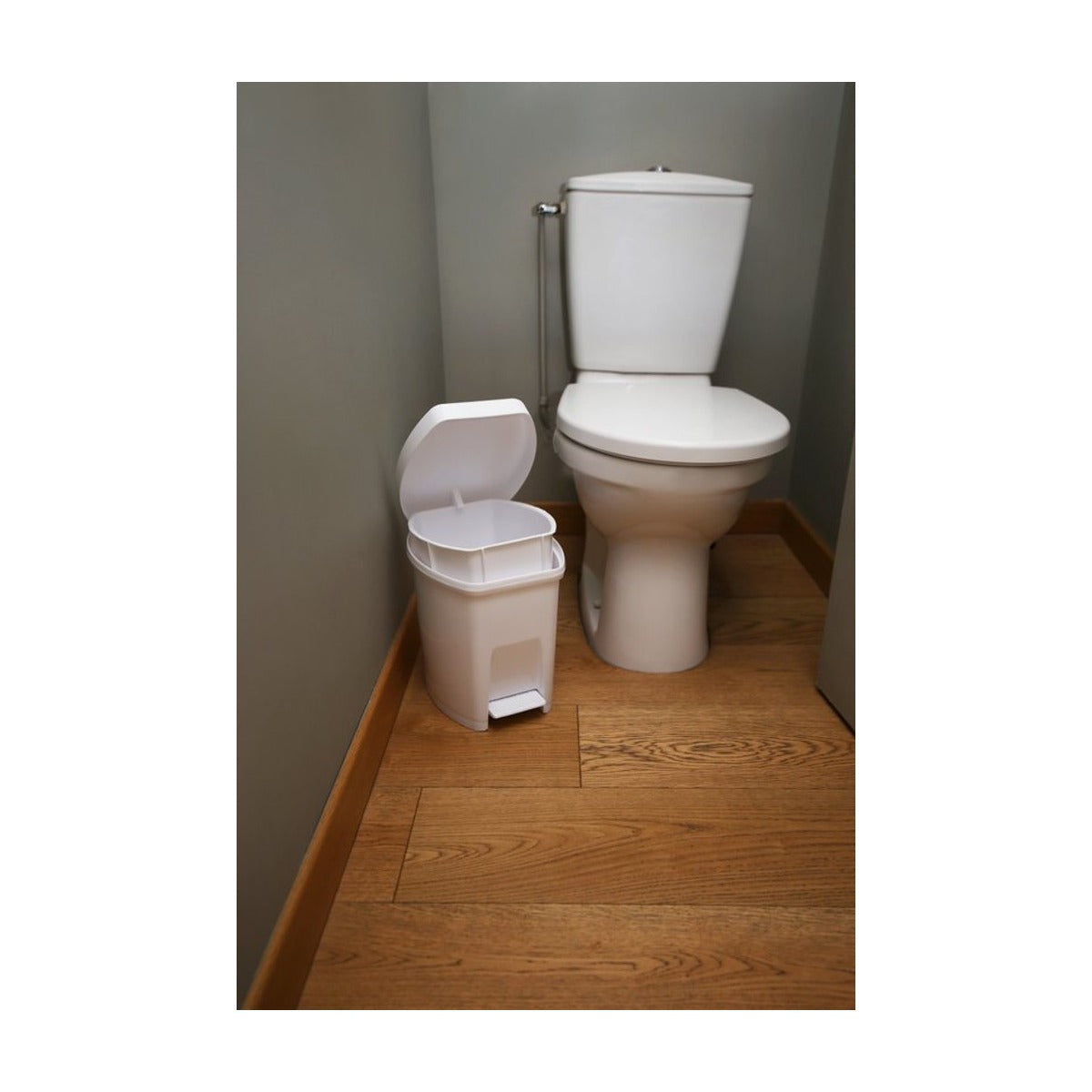 Power Tower pedaalemmer rechthoekig 6 liter met binnenemmer wit