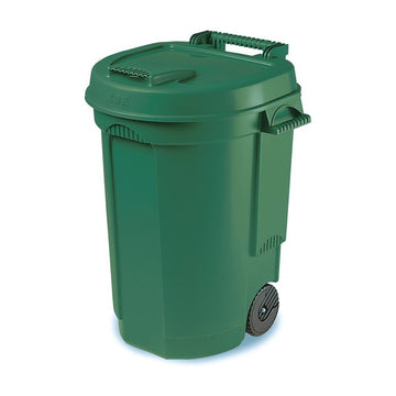 Power Tower vuilnisemmer 110 liter met deksel en wielen groen