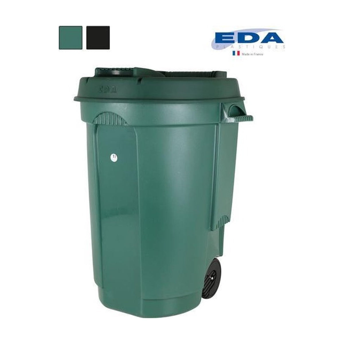 Power Tower vuilnisemmer 110 liter met deksel en wielen groen