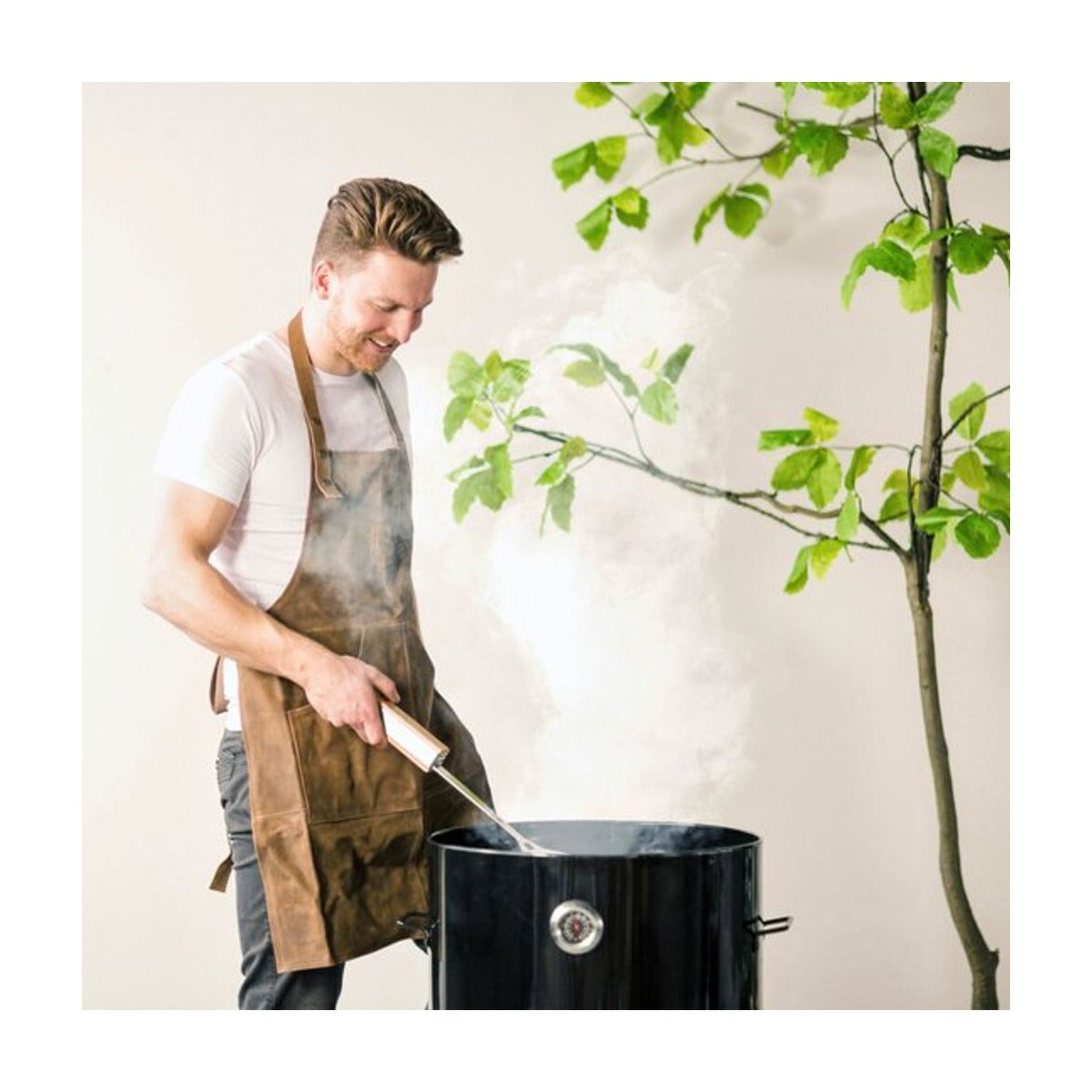 Esschert Design  - Barbecue schort - buffelleer - bruin