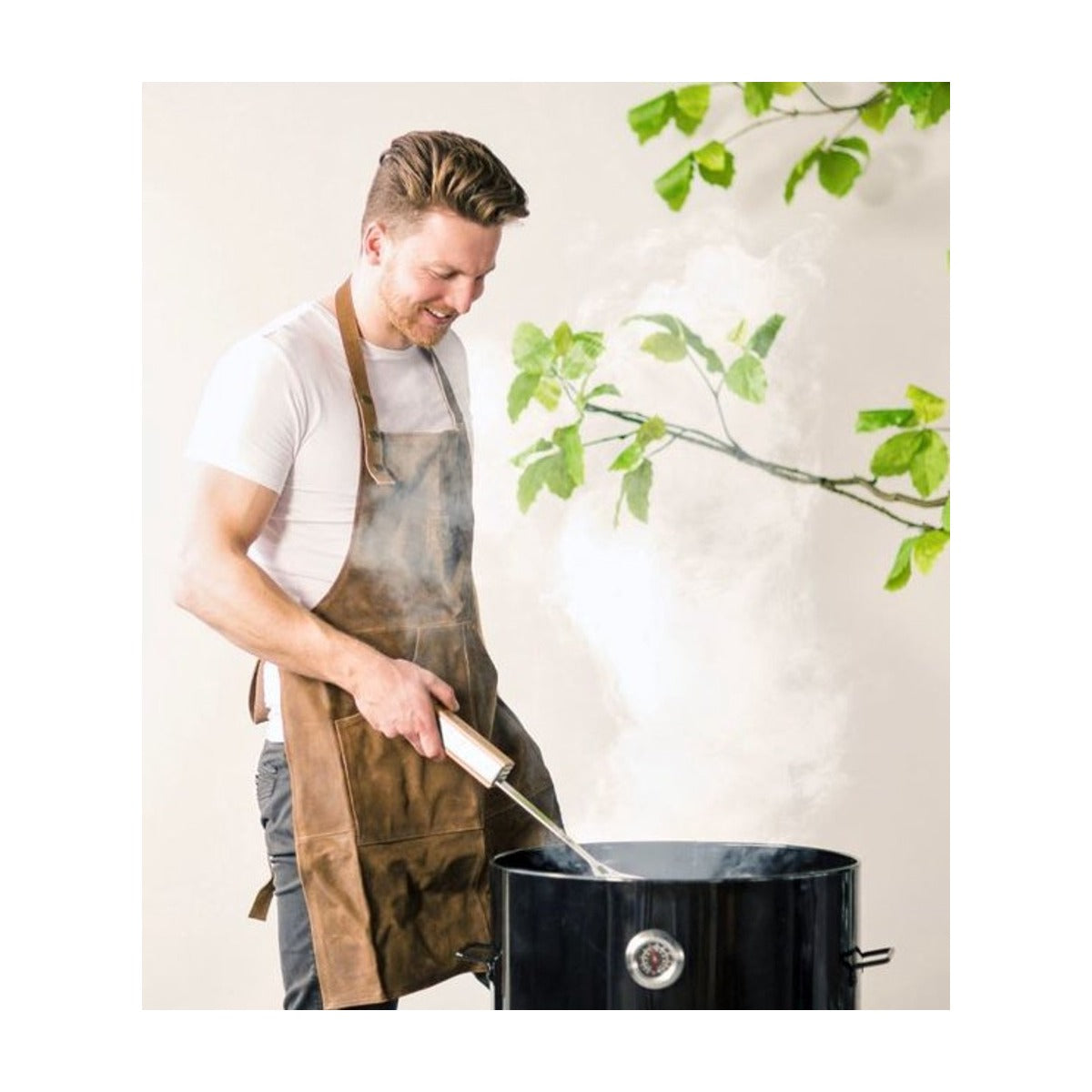 Esschert Design  - Barbecue schort - buffelleer - bruin