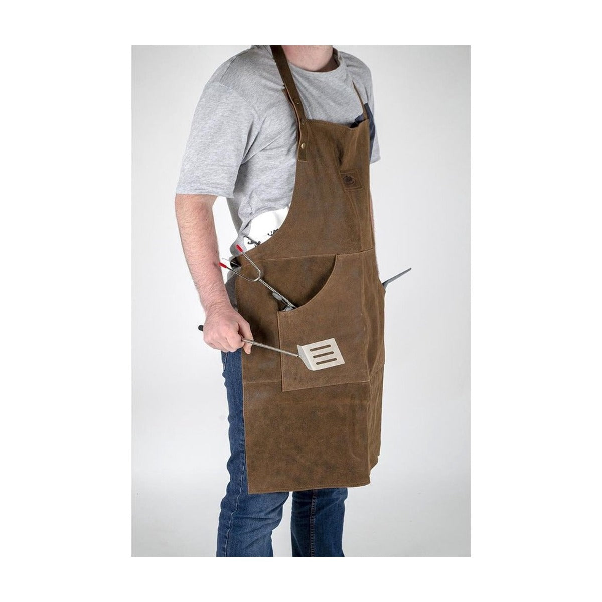 Esschert Design  - Barbecue schort - buffelleer - bruin