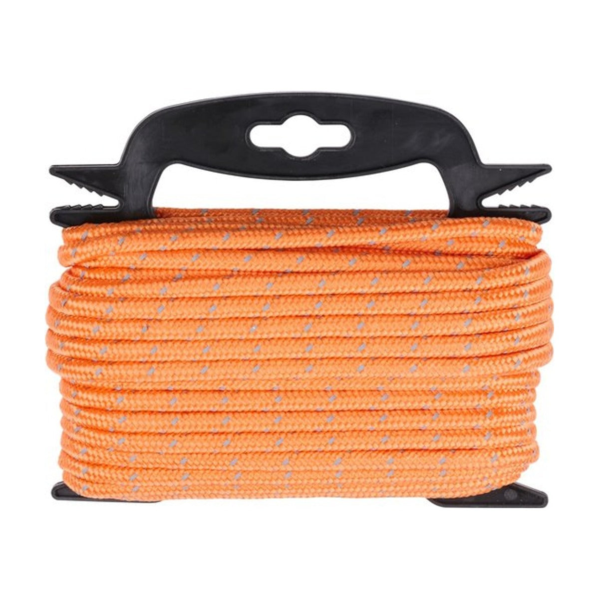 BLACK+DECKER Spantouw met Oproller - Sjortouw 20 Meter - 6MM - Nylon - Oranje