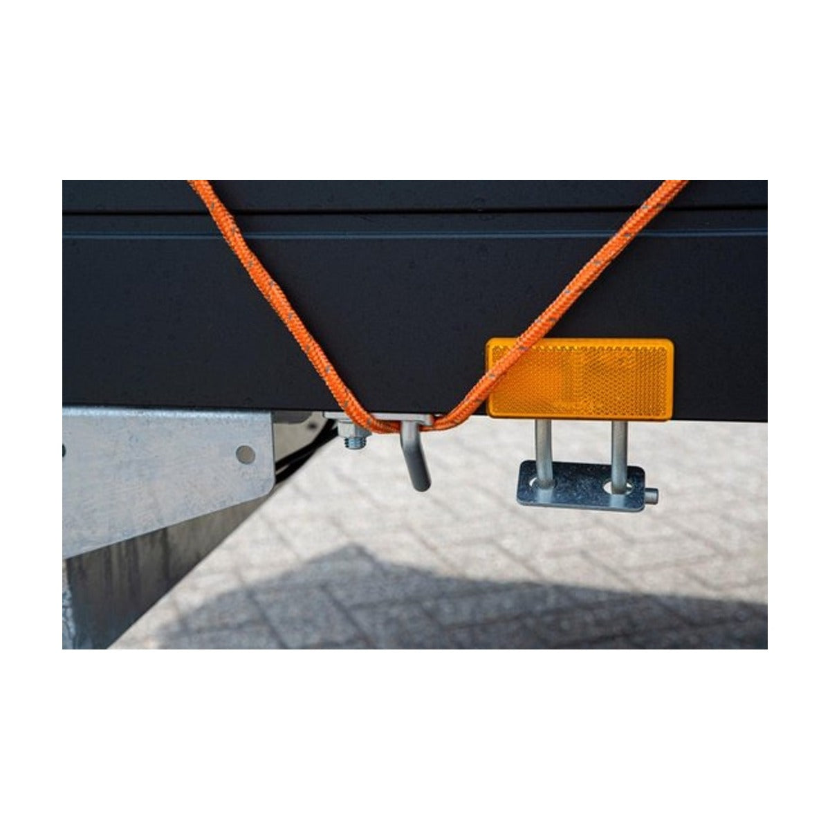 BLACK+DECKER Spantouw met Oproller - Sjortouw 15 Meter - 8MM - Nylon - Oranje
