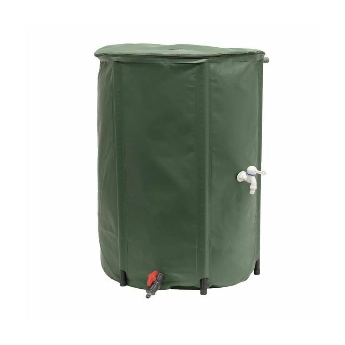 EDA - Flexibele en opvouwbare wateropvangbak 500 L met filter + 2 kranen - Weerbestendig