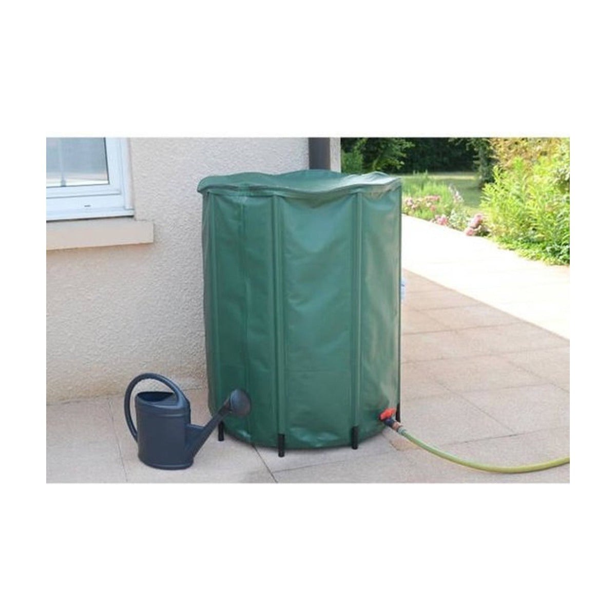 EDA - Flexibele en opvouwbare wateropvangbak 500 L met filter + 2 kranen - Weerbestendig