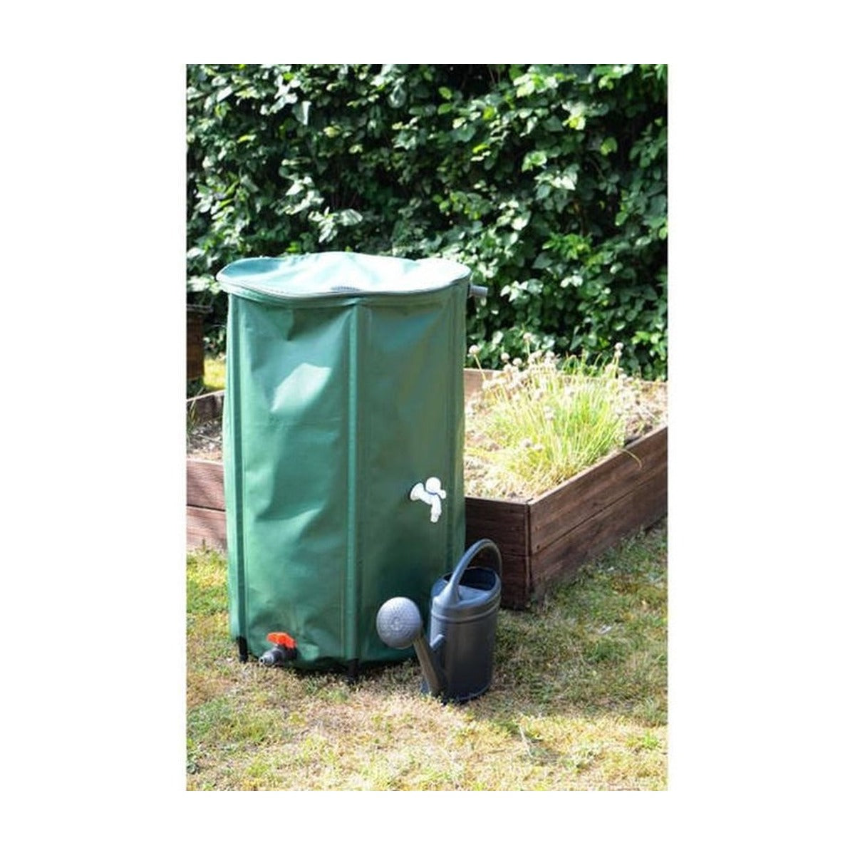 EDA - Flexibele en opvouwbare wateropvangbak 500 L met filter + 2 kranen - Weerbestendig