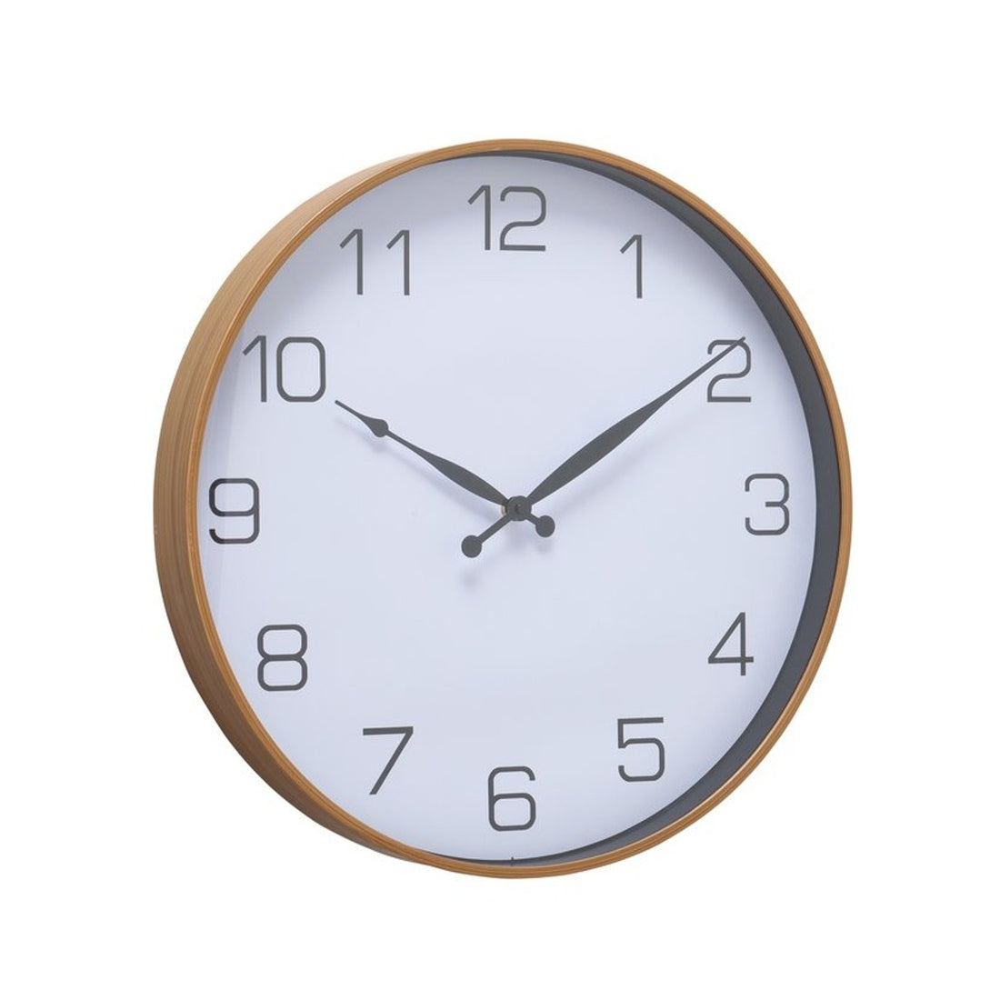 Boltze Wandklok Lugeo - Rond 50 cm - Analoog - Bruin/Wit