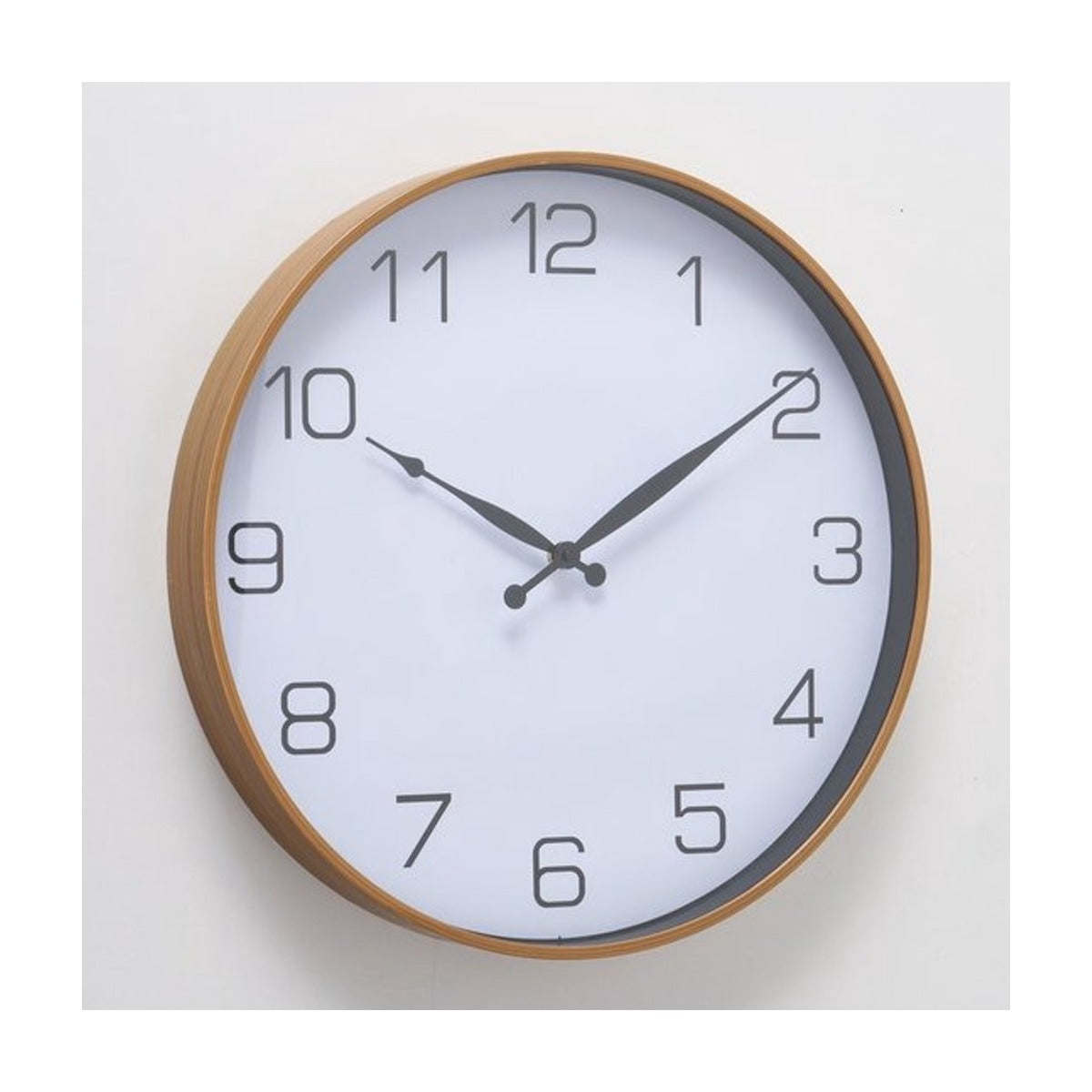 Boltze Wandklok Lugeo - Rond 50 cm - Analoog - Bruin/Wit